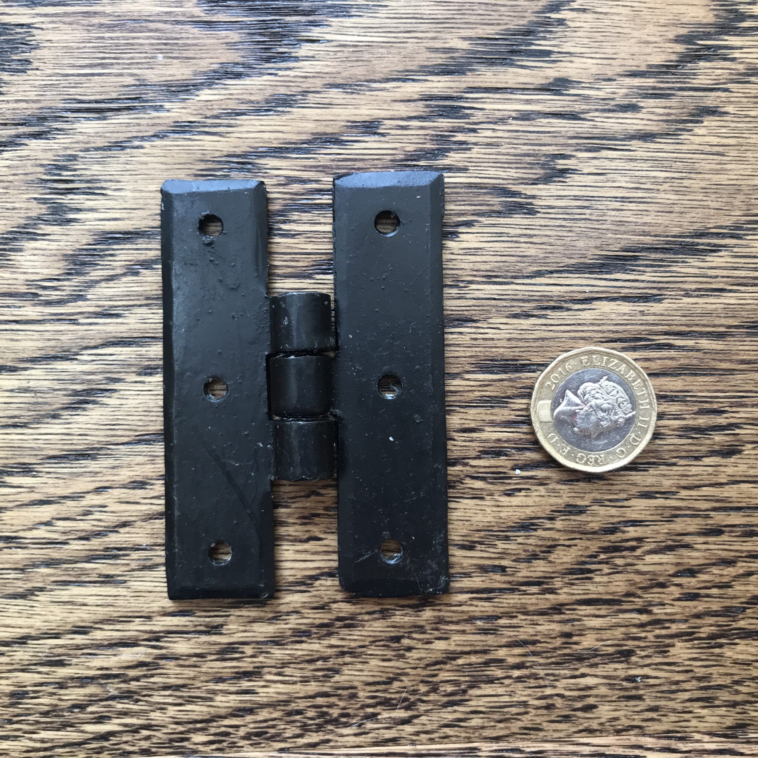 Black Iron H Hinge 3" (pair) for Cupboards or Cabinets