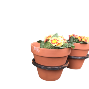 Double Wall Mounted Flower Pot Holder & Backplate