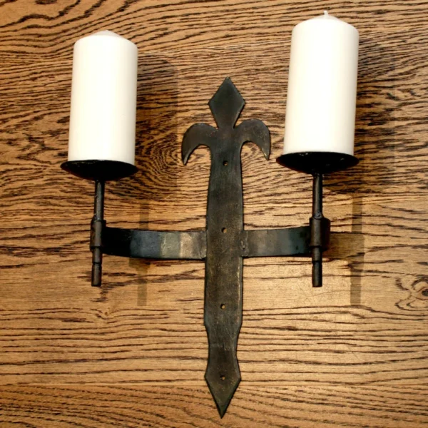 Wall Mounted Double Candle Sconce