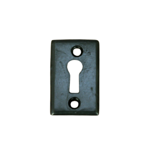 Rectangular Black Cast Iron Keyhole Escutcheon