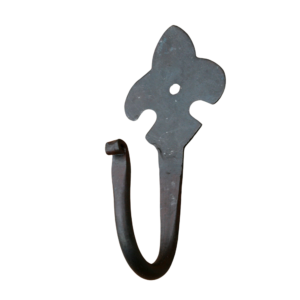 Fleur De Lys Hook 5 Inch Hand forged On the Anvil