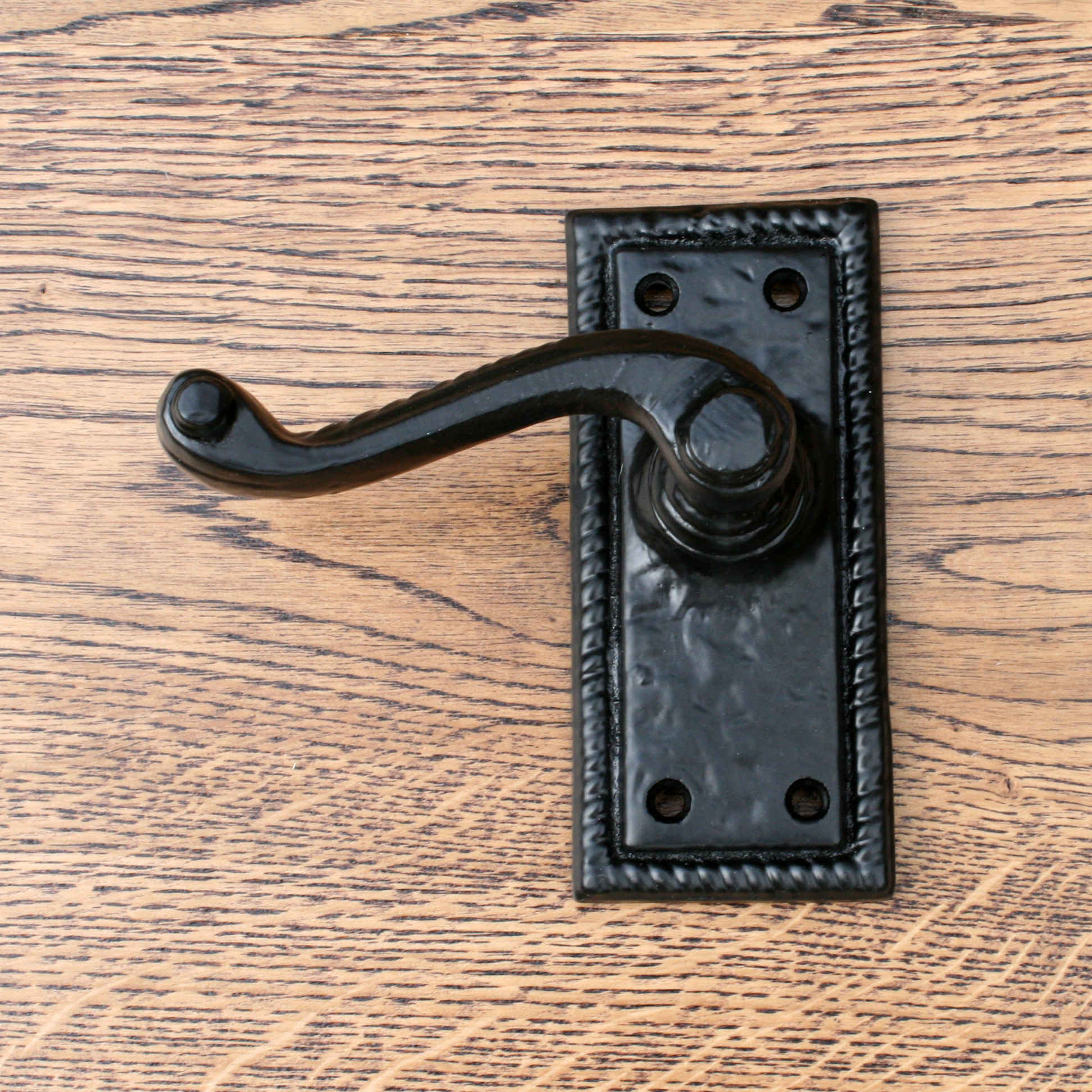 black regency door handle